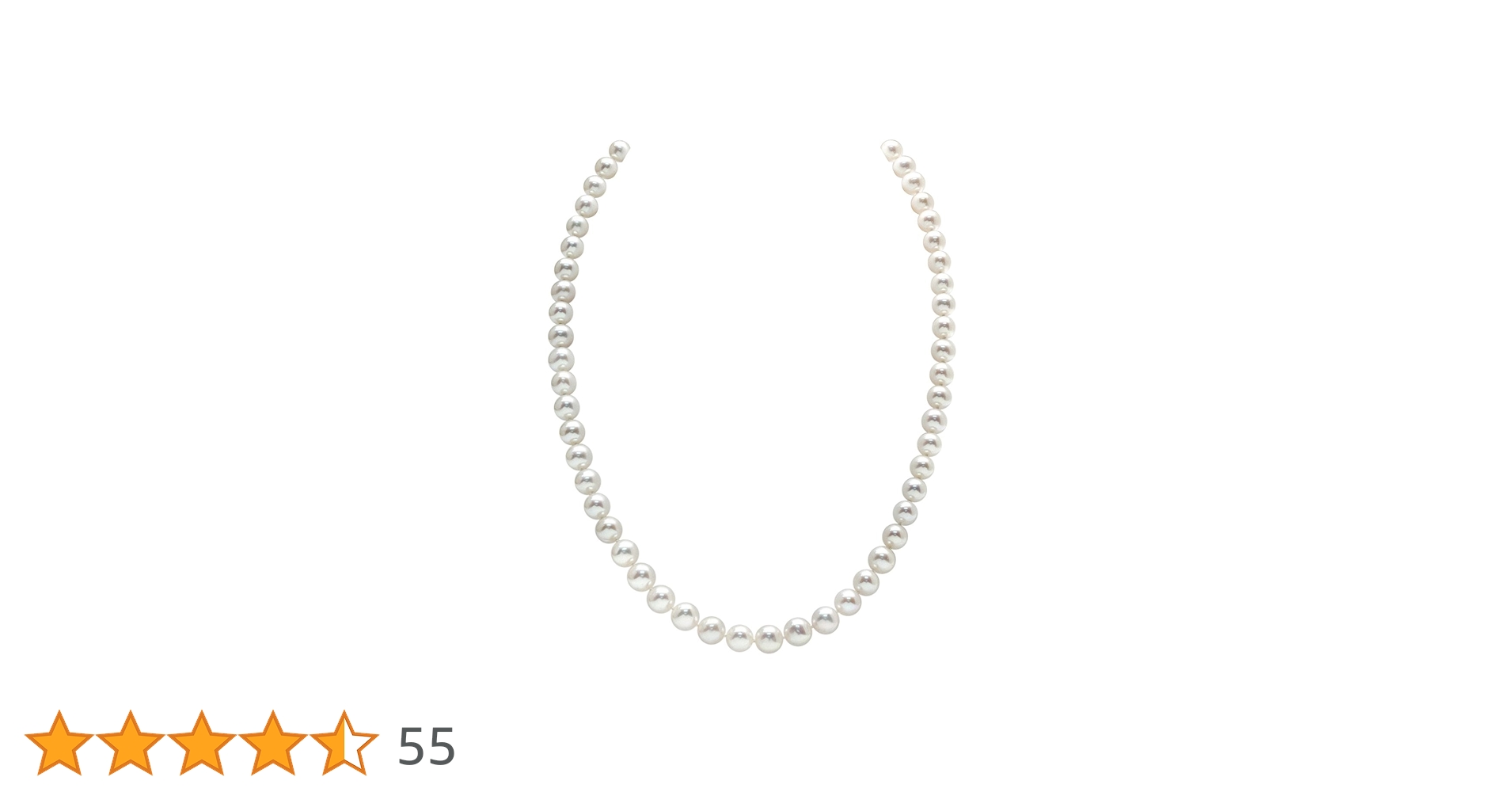 Amazon | 14 Kゴールド 6.5 – 7.0mm ホワイト淡水養殖パールネックレス